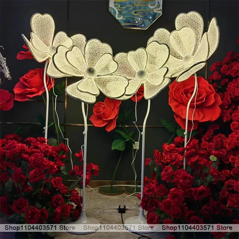 décoration mariage pivoine lumineuse blanc crème ballons fleurs artificielles