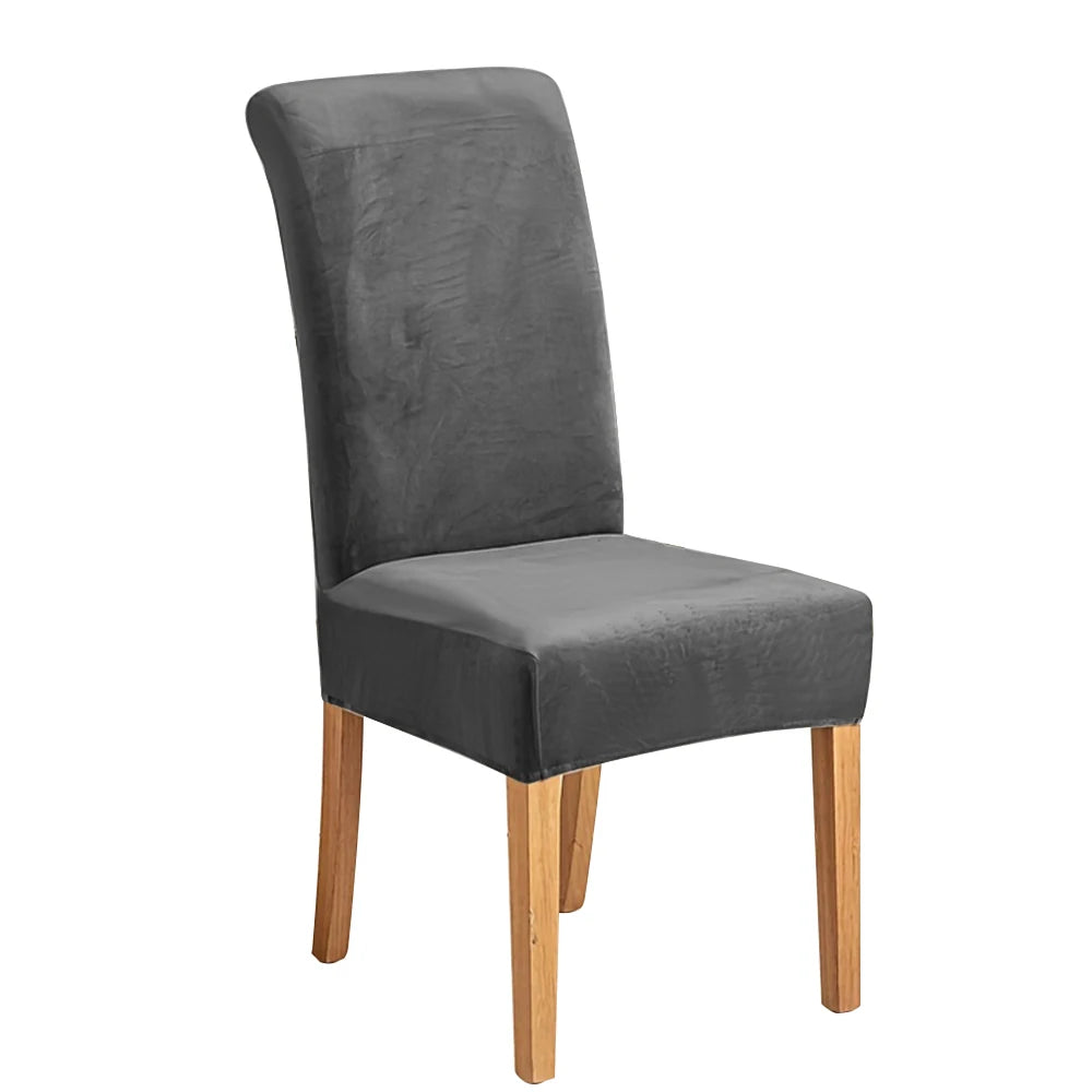 Housse chaise velours jaune doré élastique moderne protection meuble Jaune Doré