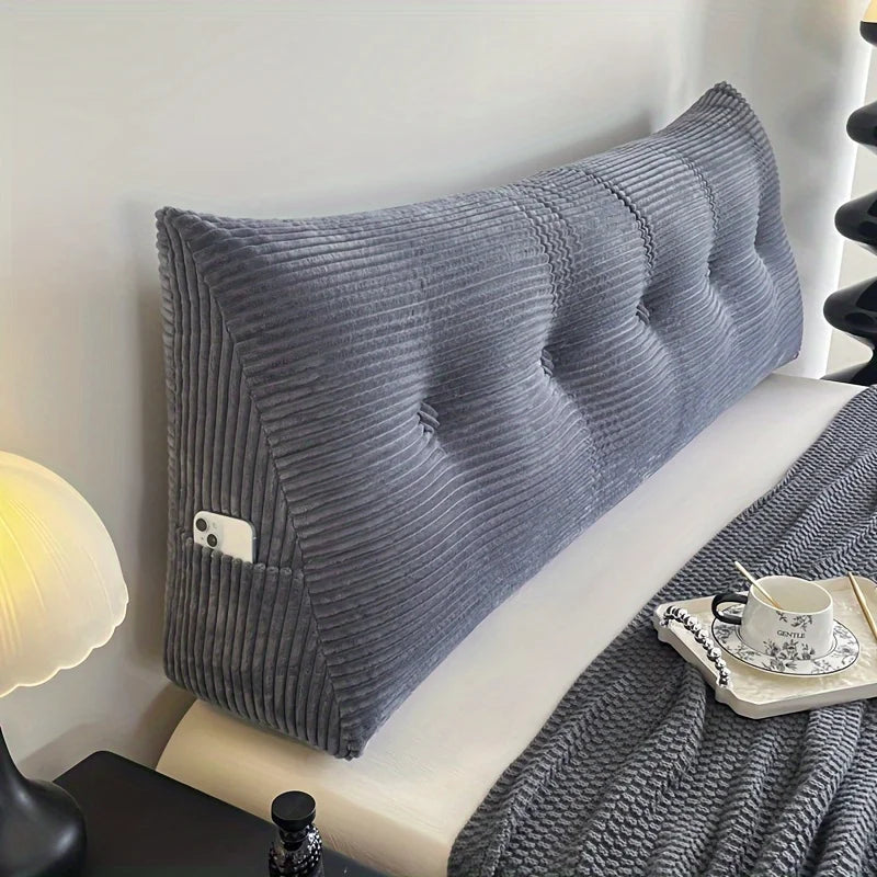 oreiller lit côtelé moderne beige bleu marine noir gris poches massage confortable