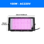lampe led végétale 50w 100w 150w noir blanc grille alu moderne ip65 usb