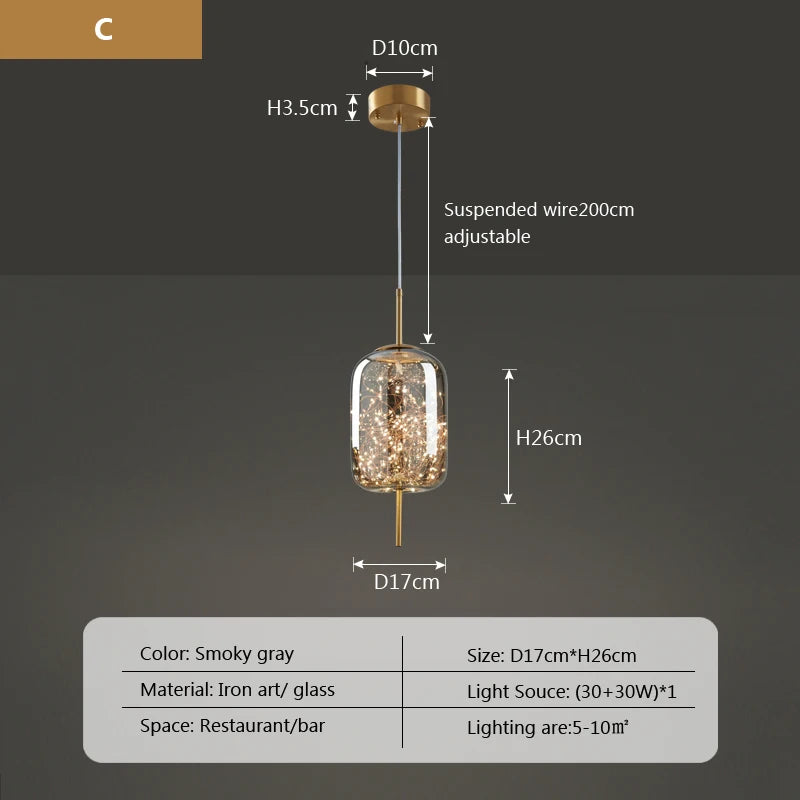 Suspension lumineuse moderne or noir filaments brillants élégante câble suspendu chambre salon