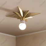 lampe étoile dorée moderne étoile géométrique fixation murale cuisine salle manger