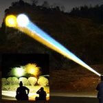 lampe frontale rechargeable led noire jaune verte zoom télecommande mode faible fort camping pêche