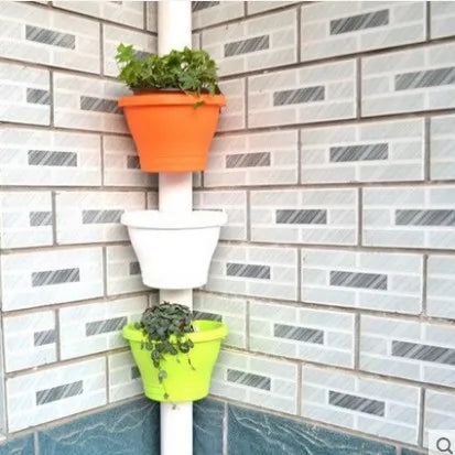 pots fleurs suspendus muraux plastique orange blanc vert réglables moderne minimaliste