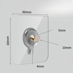 porte gobelets adhésifs transparents modernes minimalistes 60x60mm 10pcs 20pcs 30pcs 45pcs 50pcs variété