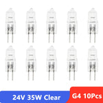 ampoules halogènes g4 transparentes opalescentes 24v 220v blanc chaud classique 10w 20w 35w 50w