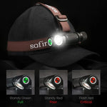 lampe frontale led noire anti dérapante turbo high med low vert rouge moderne