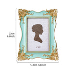cadre photo vintage rococó floral relief rose or élégant maison