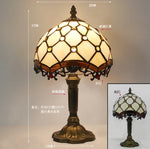 lampe table tiffany multicolore mosaïque verre floral géométrique art nouveau