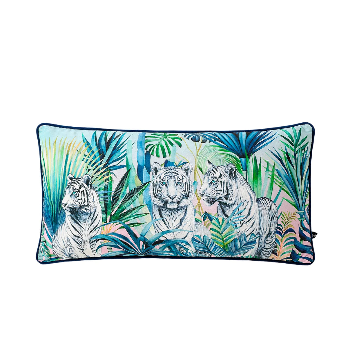 taie d'oreiller imprimée léopard tropical velours carré moderne deux côtés opaques tassel rouge océanique