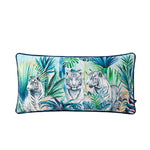 taie d'oreiller imprimée léopard tropical velours carré moderne deux côtés opaques tassel rouge océanique