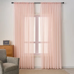 rideaux transparents unis moderne polyester rouge noir blanc rose beige salon chambre