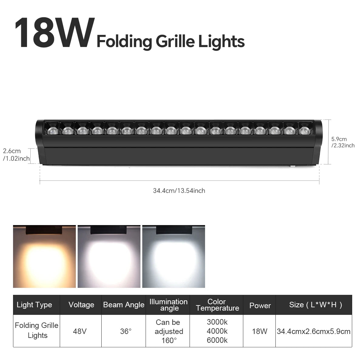 projecteurs led aimants rail noir moderne grille lumineuse réglable certifiés ul rohs