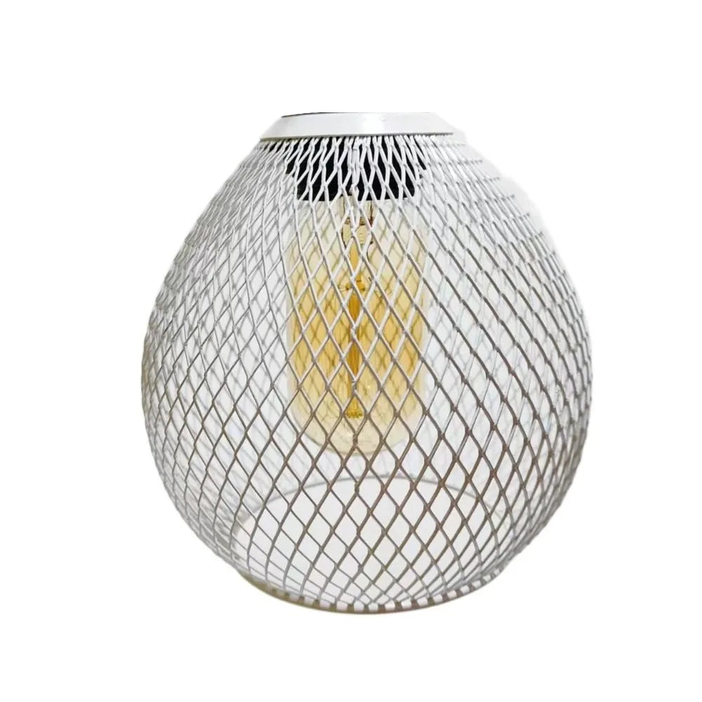 abat jour suspension cage ampoule fer maille moderne industriel noir doré blanc tringle led