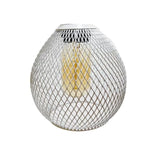 abat jour suspension cage ampoule fer maille moderne industriel noir doré blanc tringle led