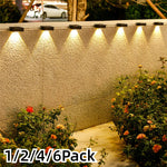 applique murale solaire moderne led noire ip65 extérieure jardin clôture