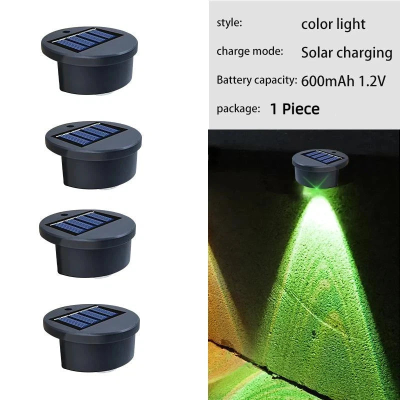 lampes solaires led extérieures décoratives modernes couleur noir jaune rouge bleu vert violet fixations