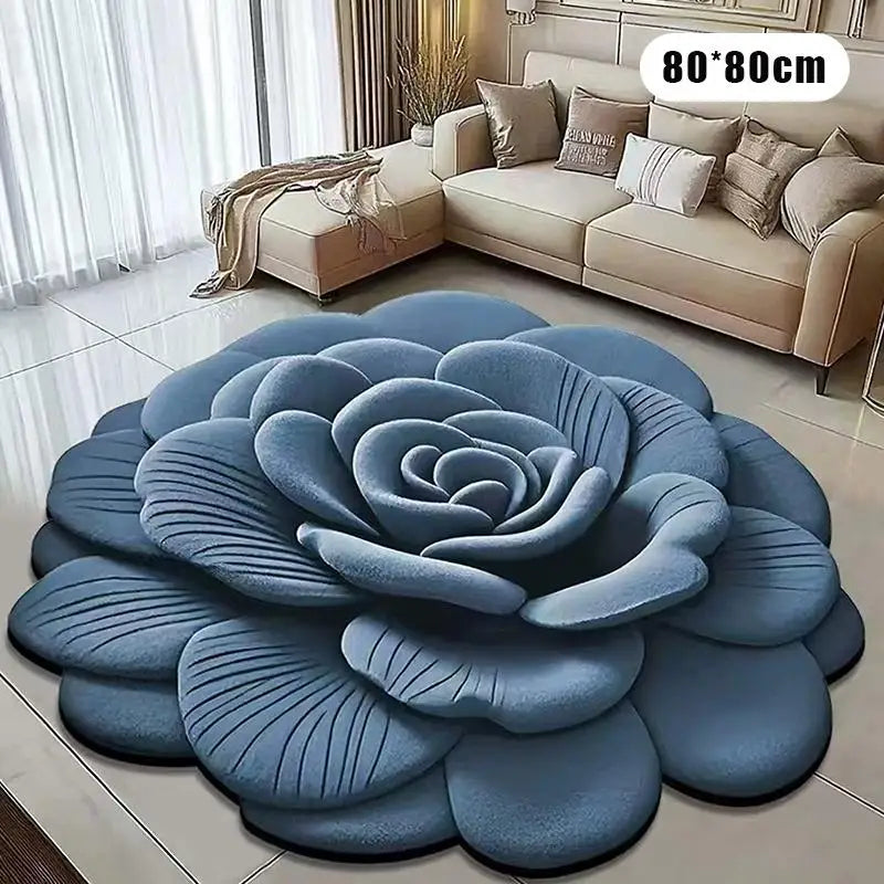 tapis bain doux motif rose 3d fleurs modernes antidérapant absorbant salle d'eau
