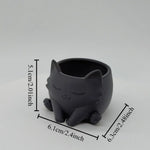 pot fleurs forme chat noir blanc pot succulentes plantes vertes décoration intérieure moderne mignonne