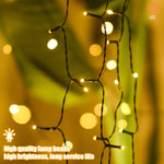 guirlande lumineuse solaire extérieure 100 led blanc chaud mode fixation piquet panneau solaire modes