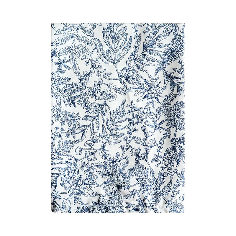 serviettes table imprimées coton bleu rose vert motifs floraux 45x45cm classiques rustiques