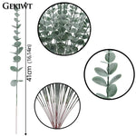 décoration moderne feuilles eucalyptus artificielles or vert extérieur intérieur mariage noël 10pcs 20pcs