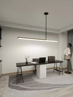 lampe suspendue led moderne noire blanche lisse intérieure table bar