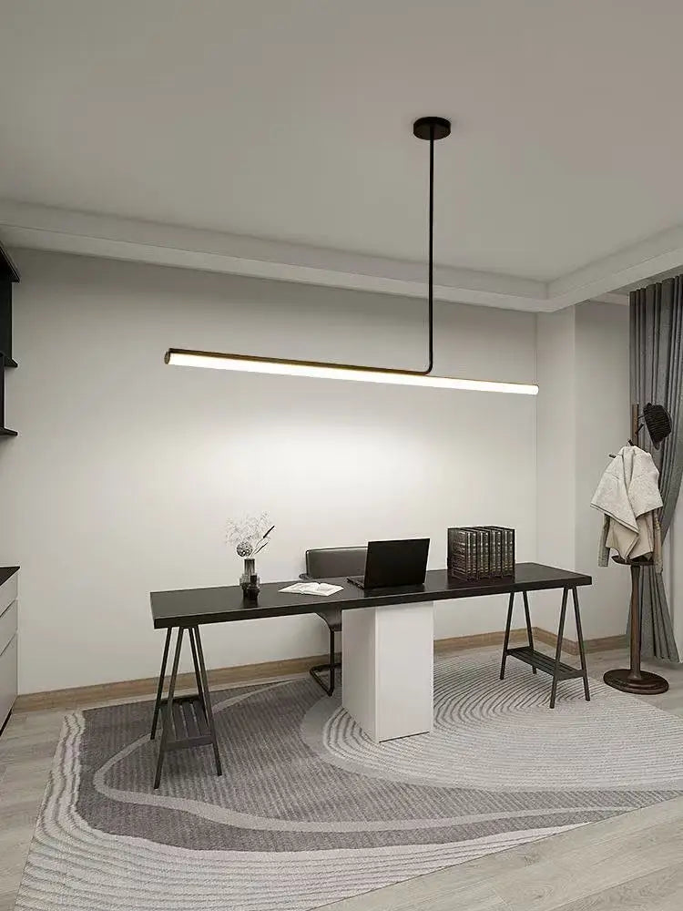 lampe suspendue led moderne noire blanche lisse intérieure table bar