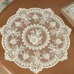 serviette table blanche broderie florale classique réutilisable pâques fête rectangle 26x42 26x41 33x33 40x40