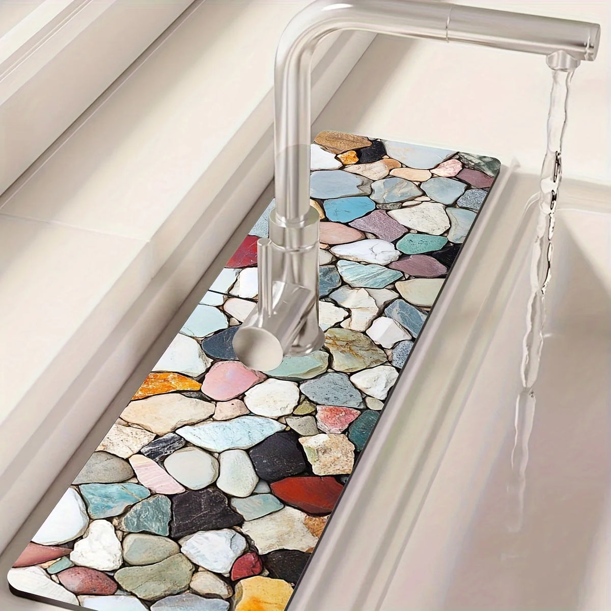 tapis cuisine multicolore moderne antidérapant rapide absorbant drainage barrière éclaboussures polyestère durable