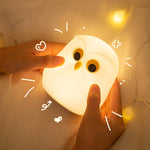 veilleuse oiseau led rechargeable rgb blanc moderne animal compagnie enfants chambre ambiancé