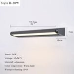 éclairage led moderne extérieur mural noir jaune 12w 18w 30w certifié ul rohs fcc