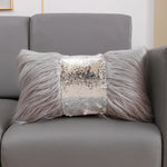 housse coussin sequins blanche moderne adhésive 40x40cm lit canapé voiture