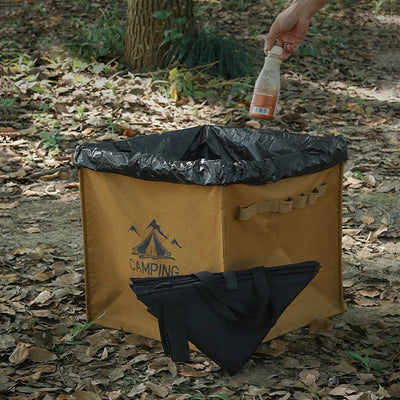 Boîte de rangement pliable kaki pour camping
