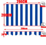 bannière d'étendage rayée moderne imperméable protection balcon jardin bleu marine rouge vert