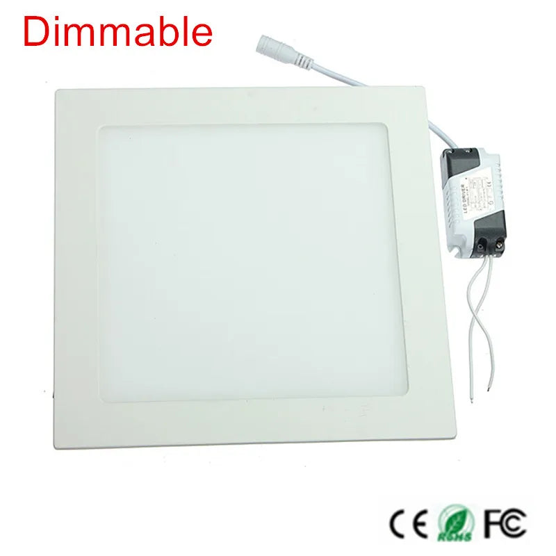 panneau led carré encastré blanc mat moderne intensité variable lampe intérieur aluminium