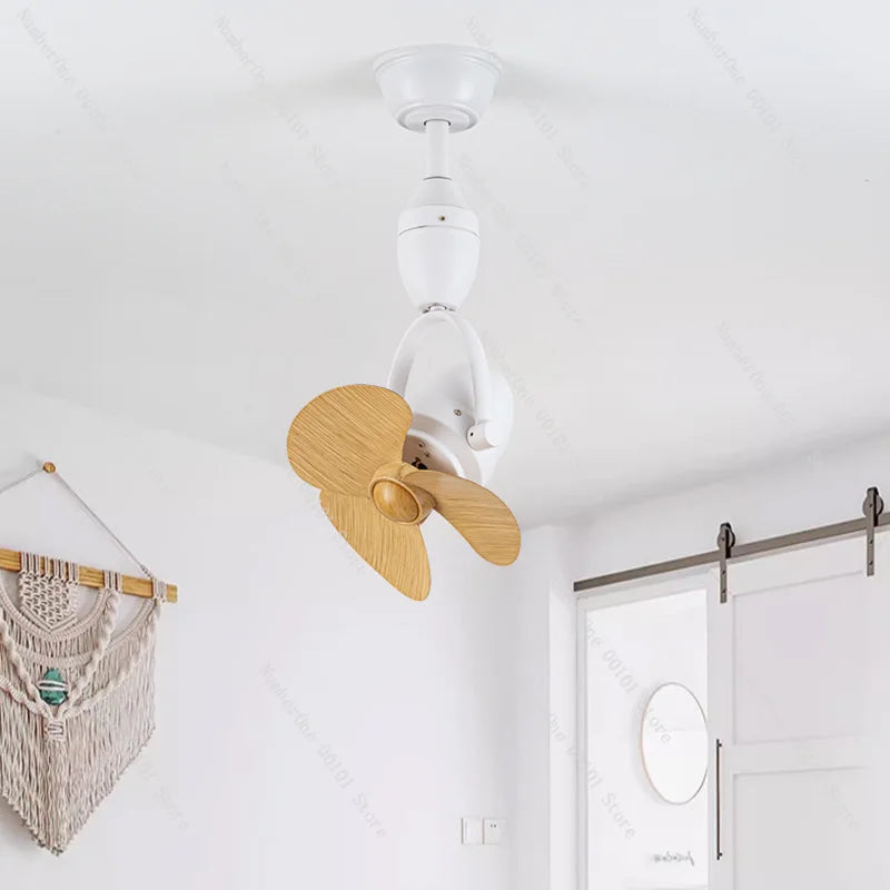 ventilateur suspendu moderne noir bois naturel minimaliste salon cuisine
