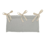sac rangement lit bébé toile coton beige rose gris jaune simple rustique
