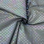 tissu polyester poisson violet blanc bleu clair noir rose jaune clair moderne 50x160cm