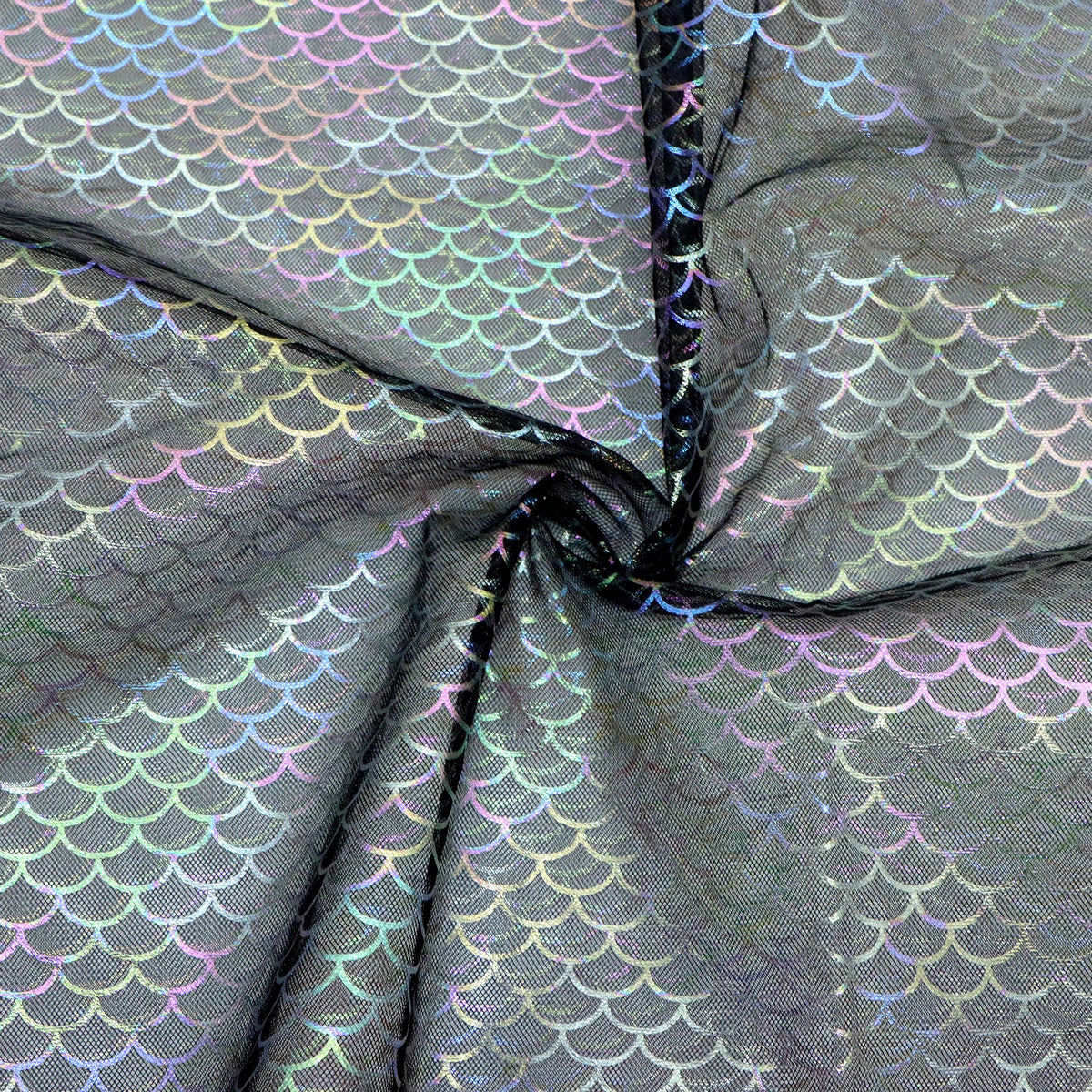 tissu polyester poisson violet blanc bleu clair noir rose jaune clair moderne 50x160cm