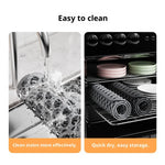 tapis lavabo silicone perforé gris moderne antidérapant drainage vaisselle 34.5x28.6cm