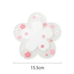 coasters polyester transparents fleurs roses blanches modernes antidérapants cuisine décoration