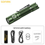 lampe torche tactique led vert noir résistante chocs lumière intense alliage aluminium camping