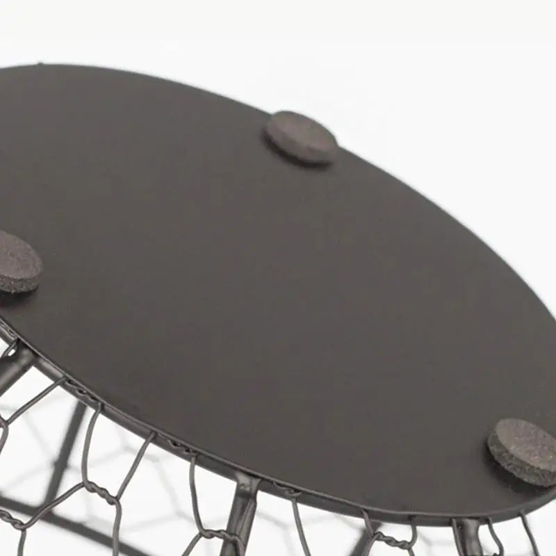 panier rond métal maille hexagonale anses noires rustique rangement cuisine echangable echangement echangement echangement