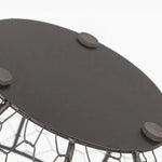 panier rond métal maille hexagonale anses noires rustique rangement cuisine echangable echangement echangement echangement