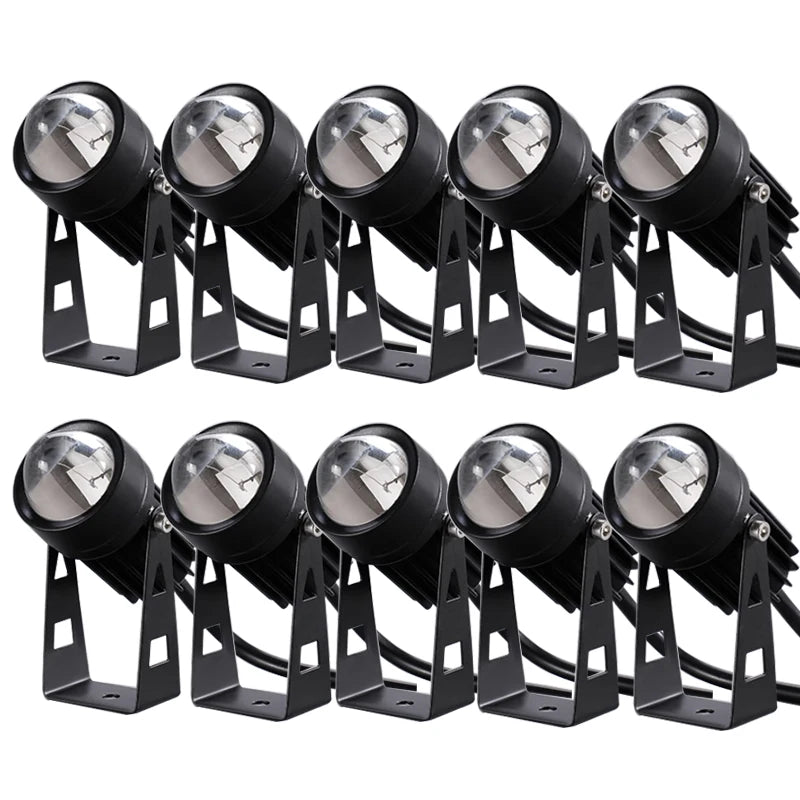 projecteur led moderne étanche noir ip65 3w 4000k aluminium flux lumineux 249paque