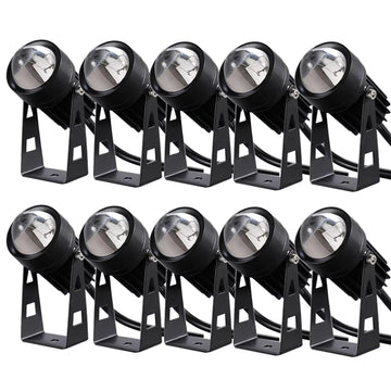 projecteur led moderne étanche noir ip65 3w 4000k aluminium flux lumineux 249paque