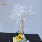 décoration intérieure bouquet fleurs séchées blanches modernes décoration maison anniversaire événements