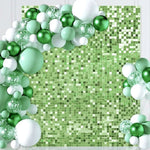 rideau paillettes vert clair motif rayures verticales moderne opacité occasion anniversaire mariage baptême fête