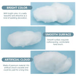 nuages artificiels suspendus décoration événementielle féerique blanc rose bleu